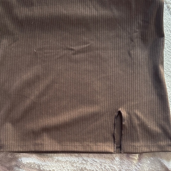 BYLT Basics Brown Ribbed Dress - Picture 4 of 6